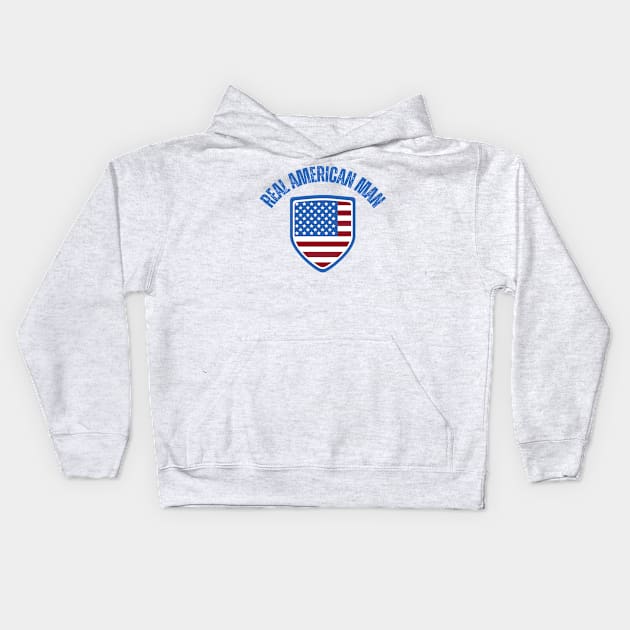 Real American MAN Kids Hoodie by la chataigne qui vole ⭐⭐⭐⭐⭐